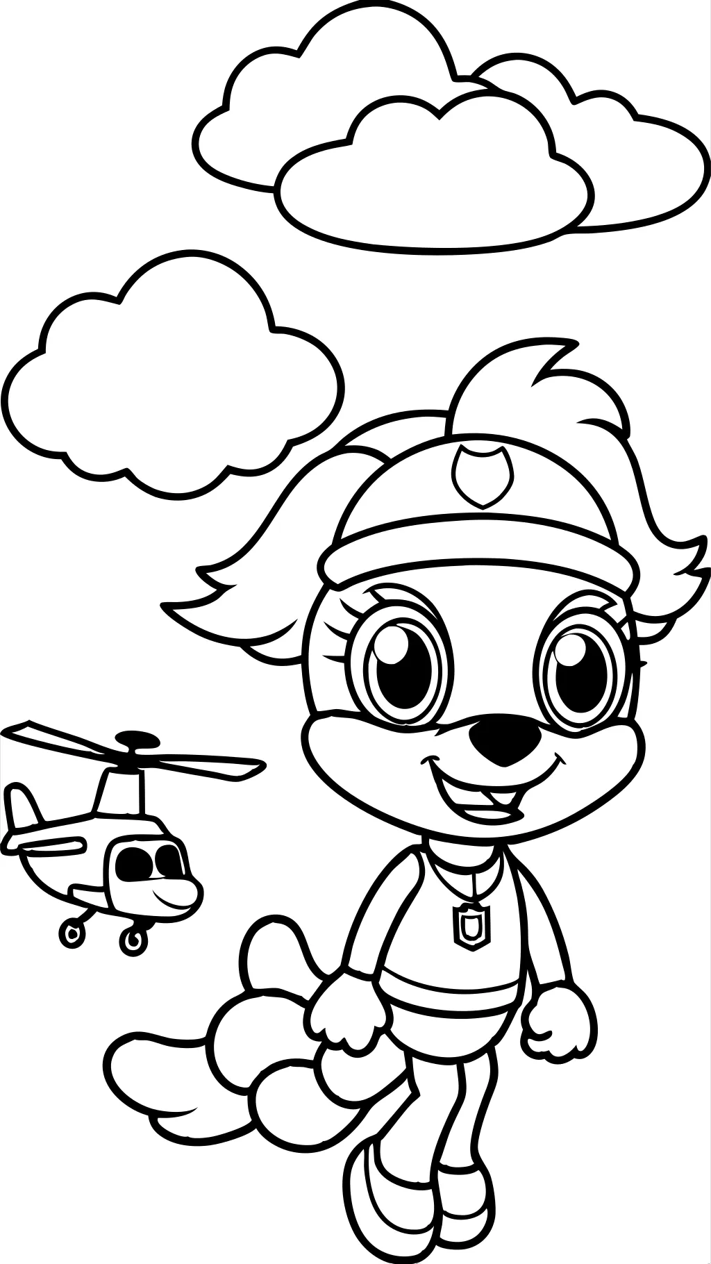 paw patrol sky coloring page